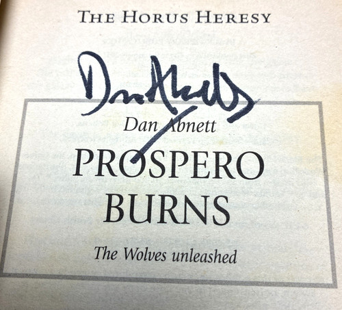 Prospero burns signed - prospero,